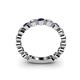 4 - Ashlyn 2.30 mm Blue Sapphire and Diamond 3/4 Eternity Band 