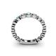 4 - Ashlyn 2.30 mm Blue Topaz and Diamond 3/4 Eternity Band 