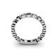 4 - Ashlyn 2.30 mm Black and White Diamond 3/4 Eternity Band 