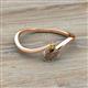 2 - Lucie Bold Oval Cut Smoky Quartz and Round Citrine 2 Stone Promise Ring 