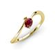 3 - Lucie Bold Oval Cut Ruby and Round Citrine 2 Stone Promise Ring 