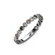 3 - Ashlyn 1.80 mm Smoky Quartz and Lab Grown Diamond 3/4 Eternity Band 