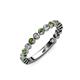 3 - Ashlyn 1.80 mm Green Garnet and Lab Grown Diamond 3/4 Eternity Band 