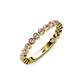 3 - Ashlyn 1.80 mm Pink Tourmaline and Lab Grown Diamond 3/4 Eternity Band 