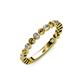 3 - Ashlyn 1.80 mm Citrine and Lab Grown Diamond 3/4 Eternity Band 