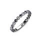 3 - Ashlyn 1.80 mm Iolite and Lab Grown Diamond 3/4 Eternity Band 