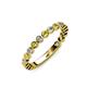 3 - Ashlyn 1.80 mm Yellow Sapphire and Lab Grown Diamond 3/4 Eternity Band 