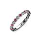3 - Ashlyn 1.80 mm Ruby and Lab Grown Diamond 3/4 Eternity Band 