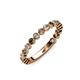 3 - Ashlyn 1.80 mm Smoky Quartz and Lab Grown Diamond 3/4 Eternity Band 