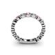 4 - Ashlyn 2.30 mm Pink Sapphire and Lab Grown Diamond 3/4 Eternity Band 