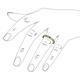 5 - Ashlyn 2.30 mm Green Garnet and Lab Grown Diamond 3/4 Eternity Band 