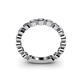 4 - Ashlyn 2.30 mm Iolite and Lab Grown Diamond 3/4 Eternity Band 
