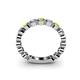4 - Ashlyn 2.30 mm Peridot and Lab Grown Diamond 3/4 Eternity Band 