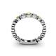 4 - Ashlyn 2.30 mm Yellow Sapphire and Lab Grown Diamond 3/4 Eternity Band 