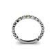 4 - Ashlyn 1.80 mm Green Garnet and Lab Grown Diamond 3/4 Eternity Band 