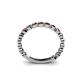 5 - Ashlyn 1.80 mm Red Garnet 3/4 Eternity Band 