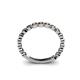5 - Ashlyn 1.80 mm Smoky Quartz 3/4 Eternity Band 