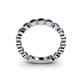 5 - Ashlyn 2.30 mm Blue Sapphire 3/4 Eternity Band 