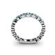 5 - Ashlyn 2.30 mm London Blue Topaz 3/4 Eternity Band 