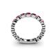 5 - Ashlyn 2.30 mm Ruby 3/4 Eternity Band 