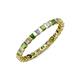 3 - Clarissa 2.50 mm Princess Cut Green Garnet and Diamond Eternity Band 