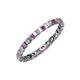 3 - Clarissa 2.50 mm Princess Cut Amethyst and Diamond Eternity Band 
