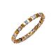 3 - Clarissa 2.50 mm Princess Cut Citrine and Diamond Eternity Band 