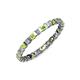 3 - Clarissa 2.50 mm Princess Cut Peridot and Diamond Eternity Band 