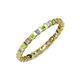 3 - Clarissa 2.50 mm Princess Cut Peridot and Diamond Eternity Band 
