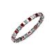 3 - Clarissa 2.50 mm Princess Cut Red Garnet and Diamond Eternity Band 