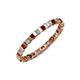 3 - Clarissa 2.50 mm Princess Cut Red Garnet and Diamond Eternity Band 