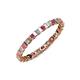 3 - Clarissa 2.50 mm Princess Cut Rhodolite Garnet and Diamond Eternity Band 