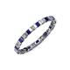 3 - Clarissa 2.50 mm Princess Cut Blue Sapphire and Diamond Eternity Band 