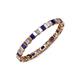 3 - Clarissa 2.50 mm Princess Cut Blue Sapphire and Diamond Eternity Band 