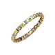 3 - Clarissa 2.50 mm Princess Cut Peridot and Diamond Eternity Band 