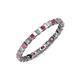3 - Clarissa 2.50 mm Princess Cut Rhodolite Garnet and Diamond Eternity Band 
