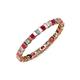3 - Clarissa 2.50 mm Princess Cut Ruby and Diamond Eternity Band 