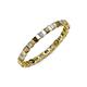 3 - Clarissa 2.50 mm Princess Cut Smoky Quartz and Diamond Eternity Band 
