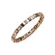3 - Clarissa 2.50 mm Princess Cut Smoky Quartz and Diamond Eternity Band 