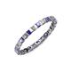 3 - Clarissa 2.50 mm Princess Cut Tanzanite and Diamond Eternity Band 