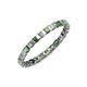 3 - Clarissa 2.50 mm Princess Cut Green Garnet and Diamond Eternity Band 