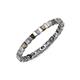 3 - Clarissa 2.50 mm Princess Cut Smoky Quartz and Diamond Eternity Band 