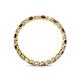 4 - Clarissa 2.50 mm Princess Cut Red Garnet and Diamond Eternity Band 