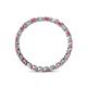 4 - Clarissa 2.50 mm Princess Cut Rhodolite Garnet and Diamond Eternity Band 