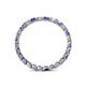 4 - Clarissa 2.50 mm Princess Cut Tanzanite and Diamond Eternity Band 