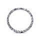 4 - Clarissa 2.50 mm Princess Cut Iolite and Diamond Eternity Band 