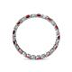 4 - Clarissa 2.50 mm Princess Cut Red Garnet and Diamond Eternity Band 
