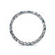 4 - Clarissa 2.50 mm Princess Cut London Blue Topaz and Diamond Eternity Band 