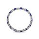 4 - Clarissa 2.50 mm Princess Cut Blue Sapphire and Diamond Eternity Band 