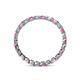 4 - Clarissa 2.50 mm Princess Cut Pink Sapphire and Diamond Eternity Band 